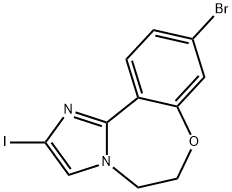 9-溴-5,6-二氢-2-碘咪唑并[1,2-D] [1,4]苯并氧氮杂 结构式