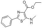ETHYL 5-(METHYLAMINO)-2-PHENYLTHIAZOLE-4-CARBOXYLATE 结构式