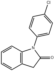1-(4-CHLOROPHENYL)-1,3-DIHYDRO-2H-INDOL-2-ONE 结构式