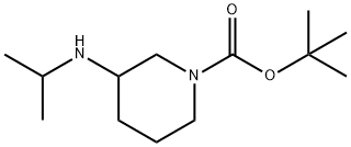 3-[(1-甲基乙基)氨基]-1-哌啶甲酸叔丁酯 结构式