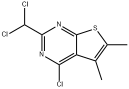 4-氯-2-(二氯甲基)-5,6-二甲基噻吩并[2,3-D]嘧啶 结构式