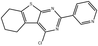 4-CHLORO-2-PYRIDIN-3-YL-5,6,7,8-TETRAHYDRO[1]BENZOTHIENO[2,3-D]PYRIMIDINE 结构式