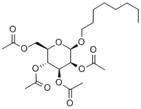 辛基2,3,4,9-四-O-乙酰基-Β-D-吡喃甘露糖苷 结构式