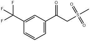 2-甲基磺酰基-1-[3-(三氟甲基)苯基]乙酮 结构式