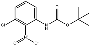 N-(3-氯-2-硝基苯基)氨基甲酸叔丁酯 结构式