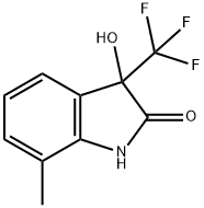 3-HYDROXY-2-OXO-3-TRIFLUOROMETHYL-7-METHYLINDOLINE 结构式