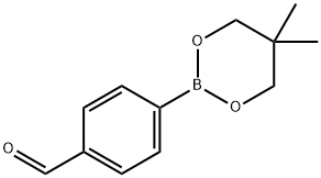 4-(5,5-二甲基-1,3,2-二氧杂己硼烷-2-基)苯甲醛 结构式
