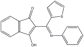 (Z)-3-Hydroxy-2-((phenylimino)-2-thienylmethyl)-1H-inden-1-one 结构式