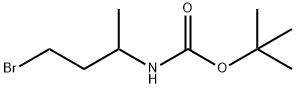(3-溴-1-甲基丙基)氨基甲酸叔丁酯 结构式
