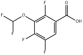 3-二氟甲氧基-2,4,5-三氟苯甲酸 结构式