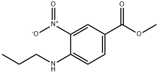 3-硝基-4-(丙基氨基)苯甲酸甲酯 结构式
