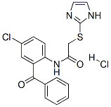 N-(2-benzoyl-4-chloro-phenyl)-2-(1H-imidazol-2-ylsulfanyl)acetamide hy drochloride 结构式