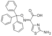 (Z)-2-(2-氨基噻唑-4-基)-2-三苯甲氧亚氨基乙酸 结构式