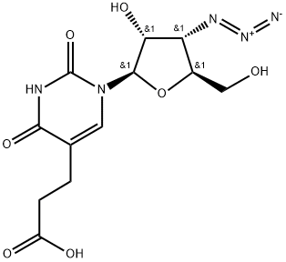 5-carboxyethyl-3'-azido-3'-deoxythymidine 结构式