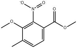 3-甲氧基-4-甲基-2-硝基苯甲酸甲酯 结构式
