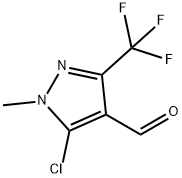 5-氯-1-甲基-3-(三氟甲基)吡唑-4-甲醛 结构式