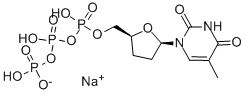 2′,3′-二脱氧胸苷 5′-三磷酸 结构式