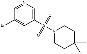 3-broMo-5-(4,4-diMethylpiperidin-1-ylsulfonyl)pyridine 结构式