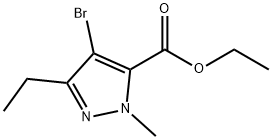 4-BROMO-3-ETHYL-1-METHYL-1H-PYRAZOLE-5-CARBOXYLIC ACID ETHYL ESTER 结构式
