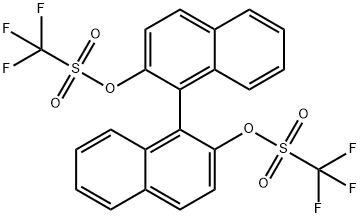 1,1'-二-2-萘酚双(三氟甲基磺酸盐) 结构式