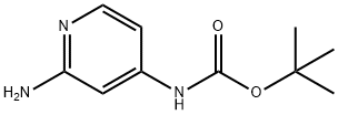 2-氨基-4-(N-BOC氨基)吡啶 结构式