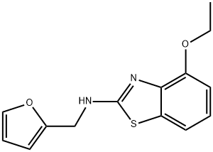 4-ETHOXY-N-(FURAN-2-YLMETHYL)BENZO[D]THIAZOL-2-AMINE 结构式