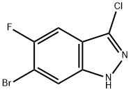 6-溴-3-氯-5-氟-1H-吲唑 结构式