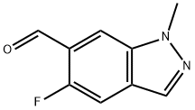 5-氟-1-甲基-1H-吲唑-6-甲醛 结构式