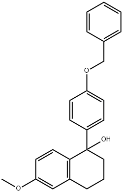 rac 4-Hydroxy-7-methoxy-4-(4-benzyloxyphenyl)-1,2,3,4-tetrahydronaphthalene 结构式