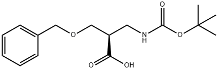 BOC-(R)-3-AMINO-2-(BENZYLOXYMETHYL)PROPANOIC ACID 结构式