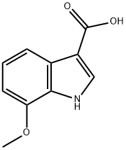 7-甲氧基-1H-吲哚-3-甲酸 结构式