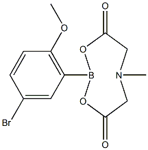 2-(5-Bromo-2-methoxyphenyl)-6-methyl-1,3,6,2-dioxazaborocane-4,8-dione 结构式