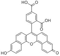 5(6)-羧基萘基荧光素 结构式