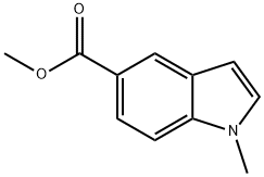 1-甲基-5-吲哚甲酸甲酯 结构式