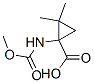 Cyclopropanecarboxylic acid, 1-[(methoxycarbonyl)amino]-2,2-dimethyl- (9CI) 结构式