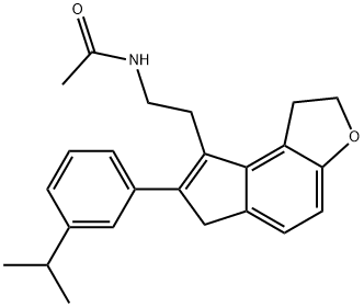 N-{2-[7-(3-Isopropylphenyl)-1,6-dihydro-2H-indeno[5,4-b]-furan-8-yl]ethyl}acetaMide 结构式