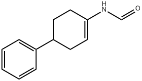 N-(4-苯基-环己基-1-乙烯)-甲酰胺 结构式