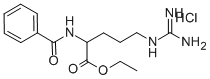 ETHYL 5-[[AMINO(IMINO)METHYL]AMINO]-2-(BENZOYLAMINO)PENTANOATE HYDROCHLORIDE 结构式