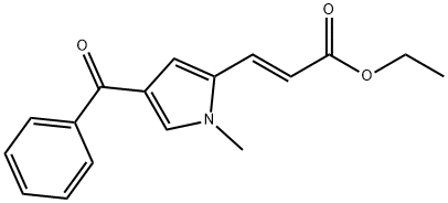 ETHYL 3-(4-BENZOYL-1-METHYL-1H-PYRROL-2-YL)ACRYLATE 结构式