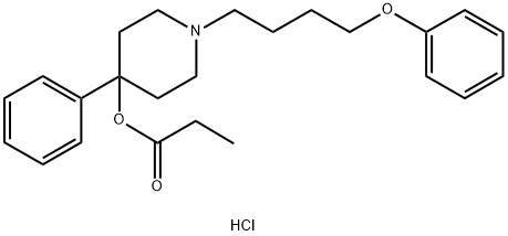 [1-(4-phenoxybutyl)-4-phenyl-4-piperidyl] propanoate hydrochloride 结构式