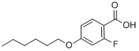 2-FLUORO-4-N-HEXYLOXYBENZOIC ACID 结构式