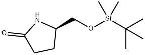 5(R)-5-{(叔丁基二甲基甲硅烷基氧基)甲基}吡咯烷-2-酮 结构式