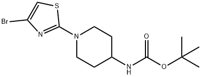 TERT-BUTYL (1-(4-BROMOTHIAZOL-2-YL)PIPERIDIN-4-YL)CARBAMATE 结构式