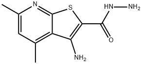3-氨基-4,6-二甲基噻吩并[2,3-B]吡啶-2-碳酰肼 结构式