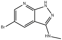 5-溴-N-甲基-1H-吡唑并[3,4-B]吡啶-3-胺 结构式