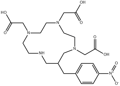 12(4-nitrobenzyl)-1,4,7,10-tetraazacyclotridecane-1,4,7-triacetic acid 结构式