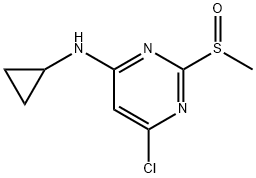 6-氯-N-环丙基-2-(甲亚磺酰基)-4-嘧啶胺 结构式
