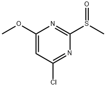 4-氯-6-甲氧基-2-(甲亚磺酰基)嘧啶 结构式