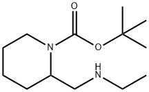 2-[(乙基氨基)甲基]-1-哌啶甲酸叔丁酯 结构式