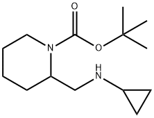 2-[(环丙基氨基)甲基]-1-哌啶甲酸叔丁酯 结构式